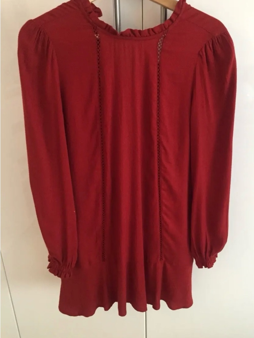⭐️ Zara Trafaluc Long Sleeve Mini Dress With Tie String In Size M